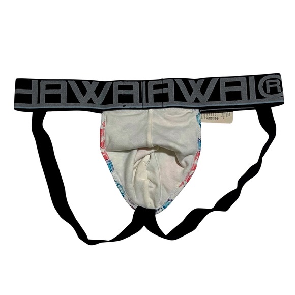 Hawai Jockstrap Floral White/Pink/Blue/Purple Size M (28-30) NWT - Picture 3 of 4